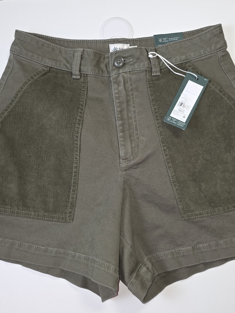 Size 6 Alpine Design Olive High-Waist Utility Women's Shorts